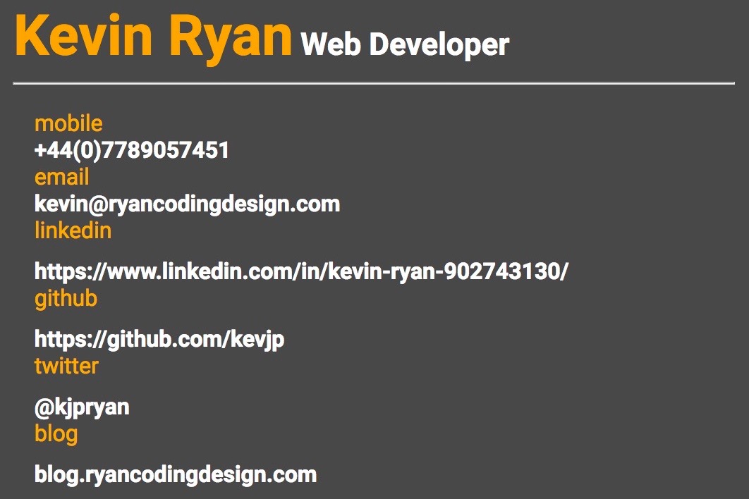 Dr Kevin Ryan CV image